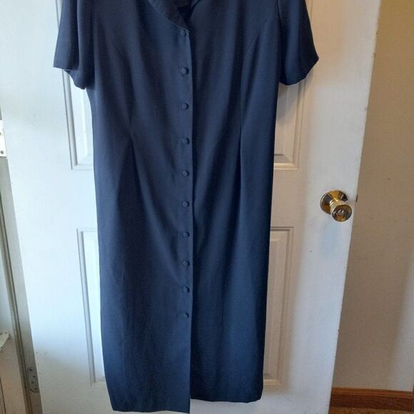 Ladt Dorby Maxi Dark Blue Button Down Dress - Picture 2 of 9